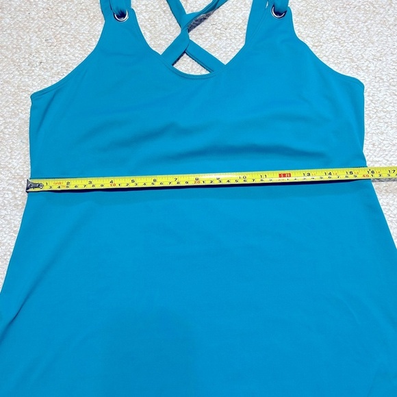 Merrell Opti-Wick Lily UPF 50 Aqua Teal Dress Medium Active Sport Athletic Dress - Picture 7 of 12